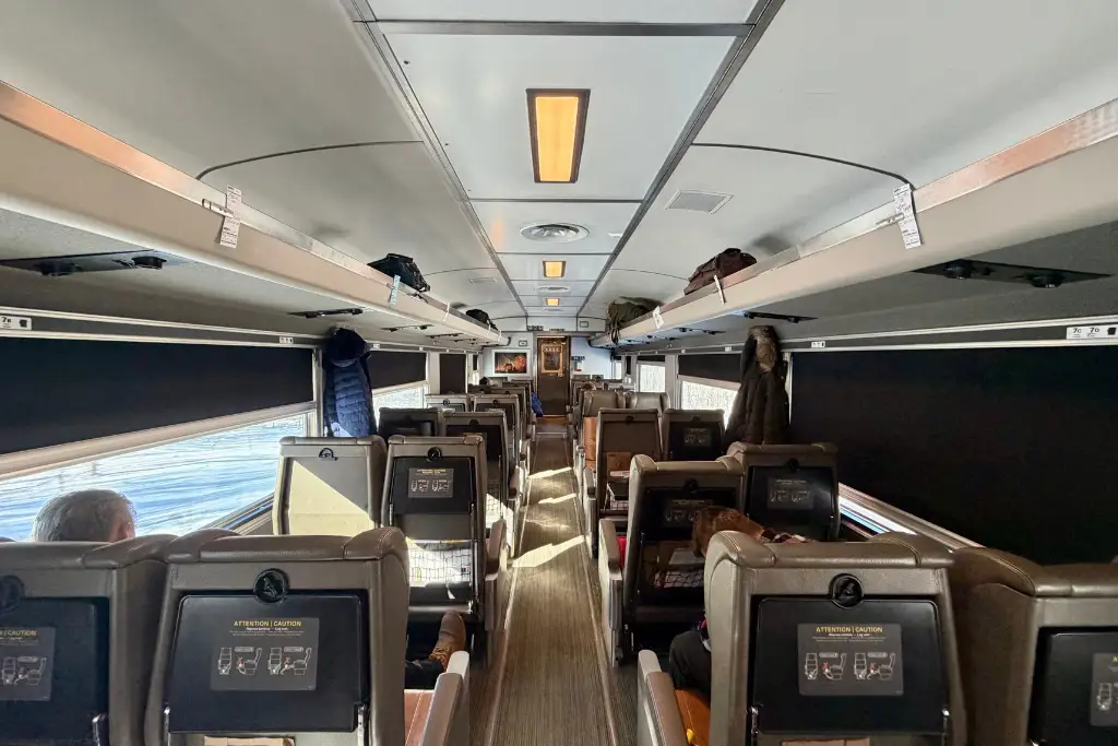 Economy seats on board The Canadian