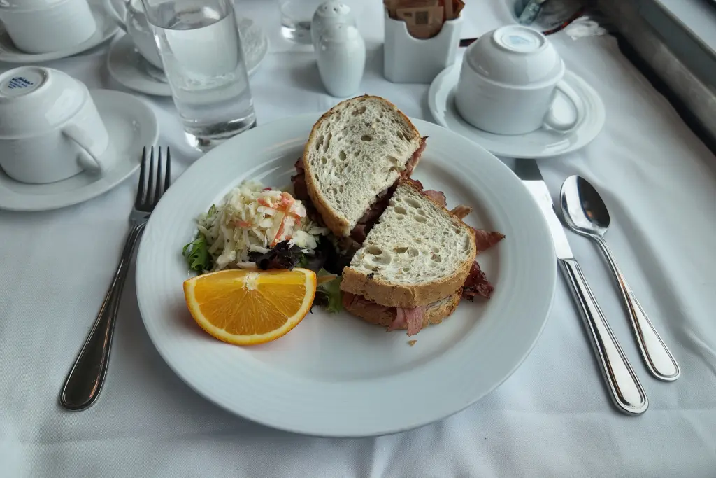 Lunch on board The Canadian