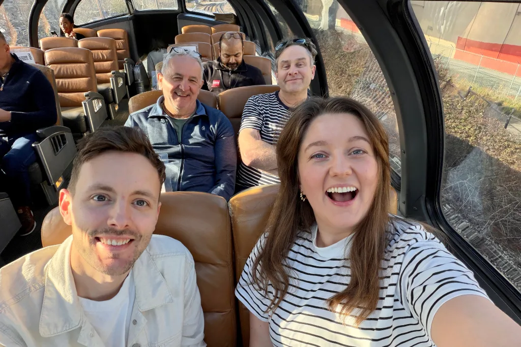 Chelsea and James on board The Canadian