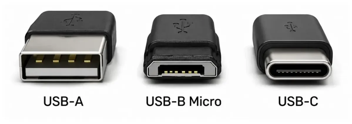 USB-A vs. USB-B Micro vs. USB-C