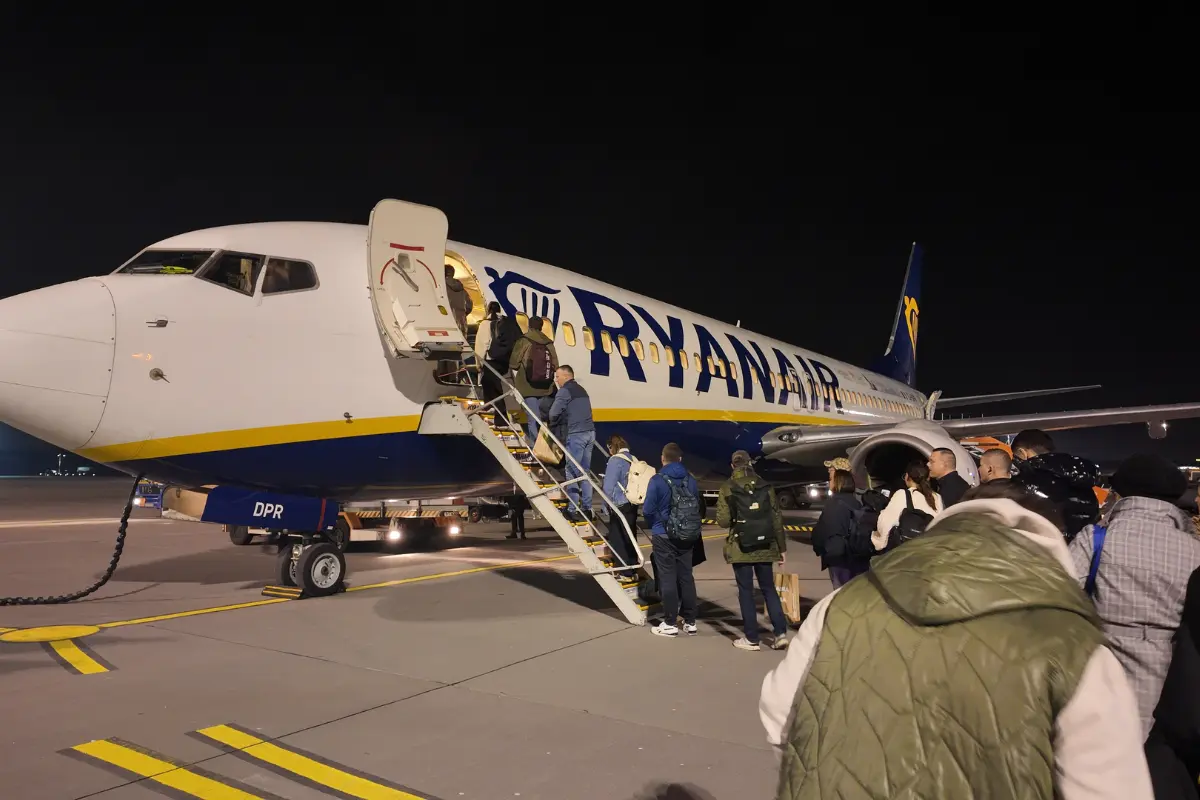 Ryanair flight to Lodz Poland