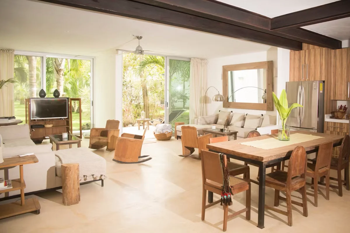 Plum Guide Example Tulum Townhouse Living Room