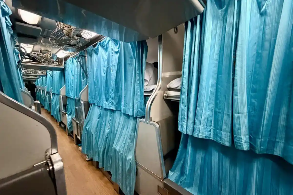 second class on the thailand sleeper train