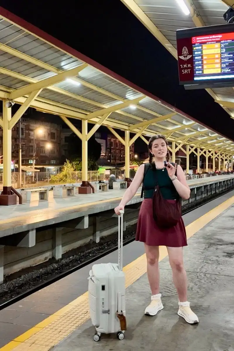 Chelsea on the platform in Nakhon Pathom