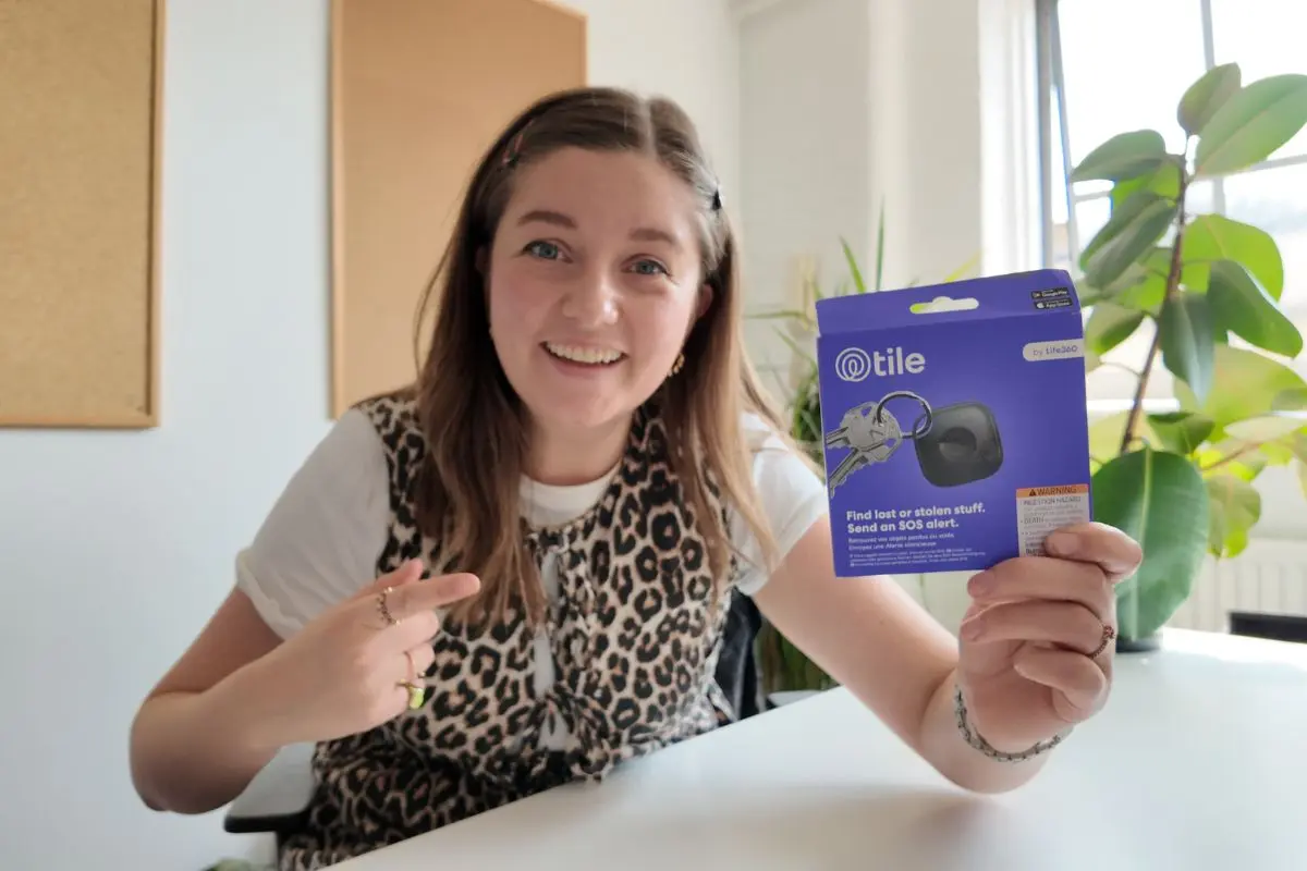Chelsea with Tile Bluetooth tracker