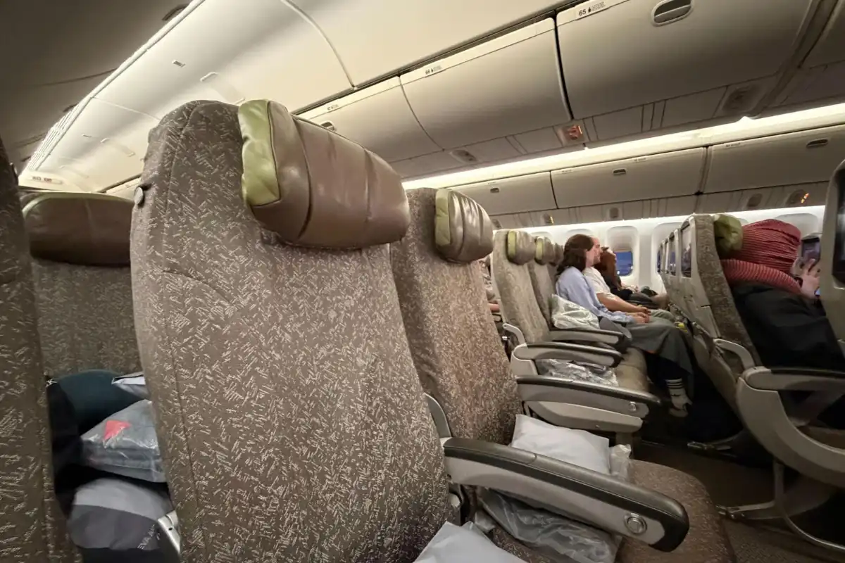 Economy seats on EVA flight