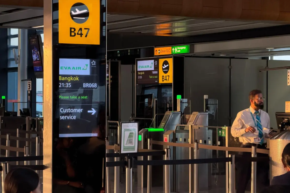 Gate for EVA Air flight