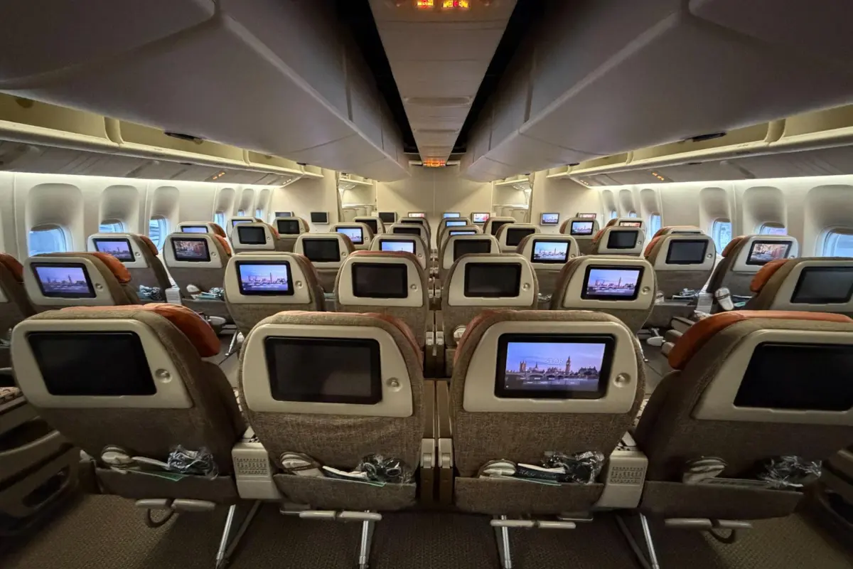 Premium economy screen eva
