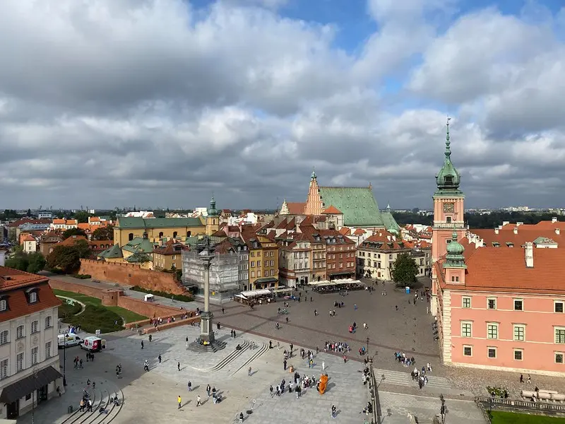 View from St Anne's Church tower, Warsaw